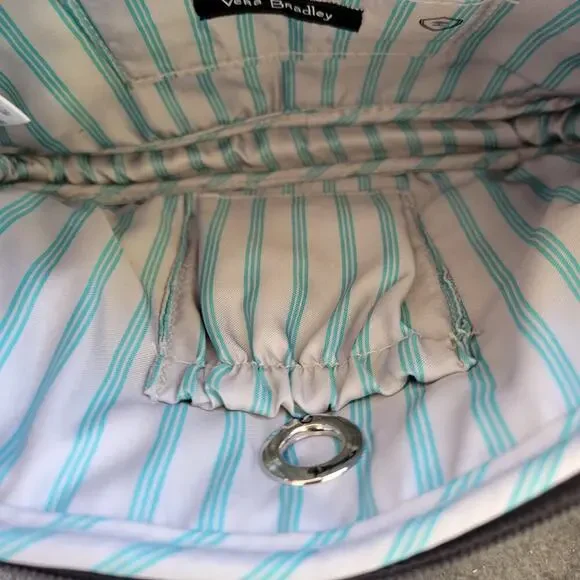 Vera Bradley Iconic Little Crossbody Purse Paisley Stripes - Picture 6 of 11